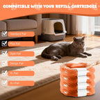 Zquilabon seven layer odor control cat litter pail refills showing heavy duty thickness.