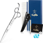 High-end Professional Dog Grooming Curved Thinning Scissors Teeth Blending Shears Pet Texturizing Thinner Blender Shears 7.5 Inch Extremely Very Sharp Made Of Stainless Steel Alloy For Dog Cat Groomer - Image 12