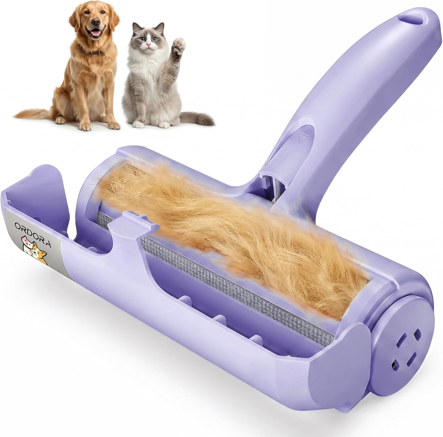 ORDORA Pet Hair Removal Tool: Reusable Lint Roller for Pet Hair - Portable Pet Hair Remover - Dog and Cat Hair Remover for Couch, Bedding, Car, Rugs & Furniture, Eco-Friendly, for Multi-Pet Homes - Image 10