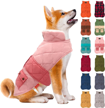 KYEESE Dog Coat Warm Pets Clothes for Cold Weather Soft Pet Sweater with Leash Hole Thick Pet Winter Puffer Coat with Pocket Windproof Dogs Jacket with Fleece Lined Waterproof Dog Coats for Large Dogs - Image 12