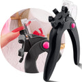 Belleboost adjustable acrylic nail clipper front view with stainless steel blade