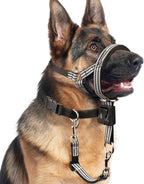BARKLESS No Pull Dog Head Collar for Gentle Training Walking, Soft Padded Head Halter with Collar Safety Clip, Comfortable Fit Muzzle Leash with Reflective Strap for Medium Large Dog (Blue, L) - Image 10