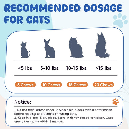 Authentic USA imported premium feline stress support daily tablets on white background