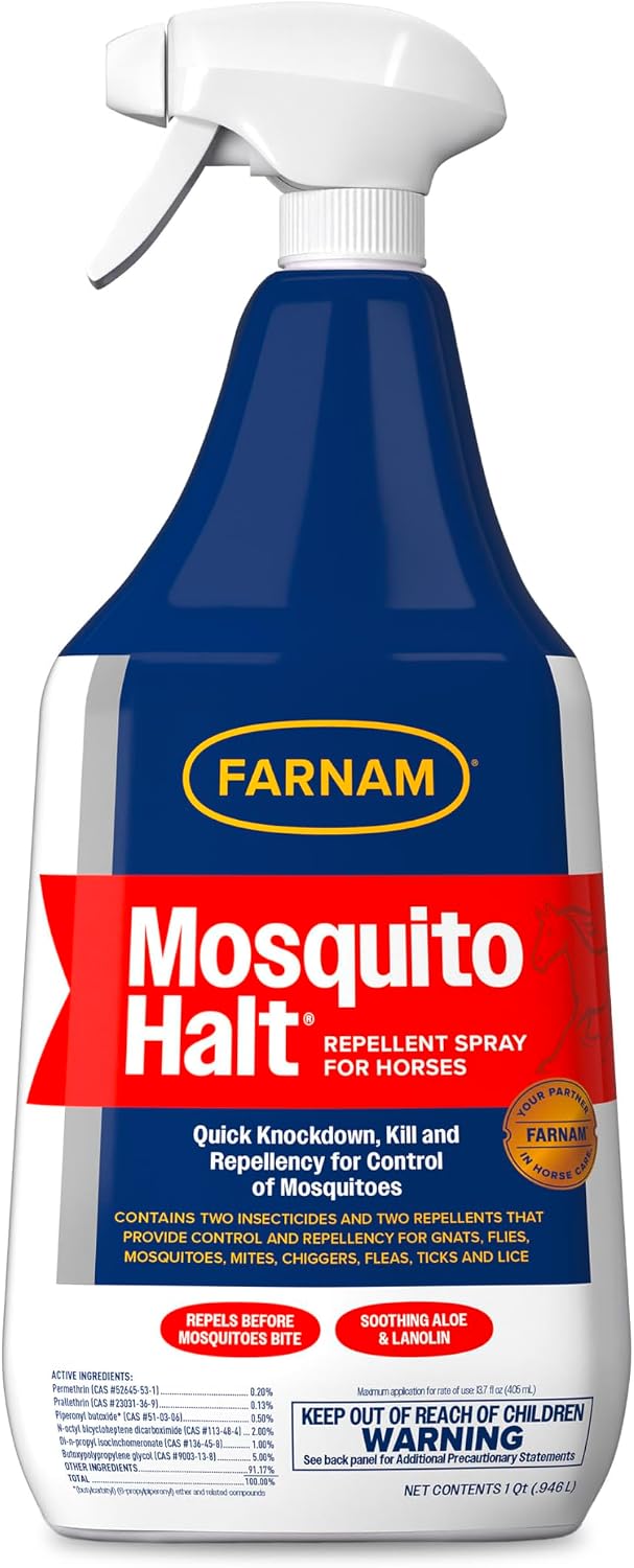 Farnam Mosquito Halt Horse Repellent Spray front view bottle