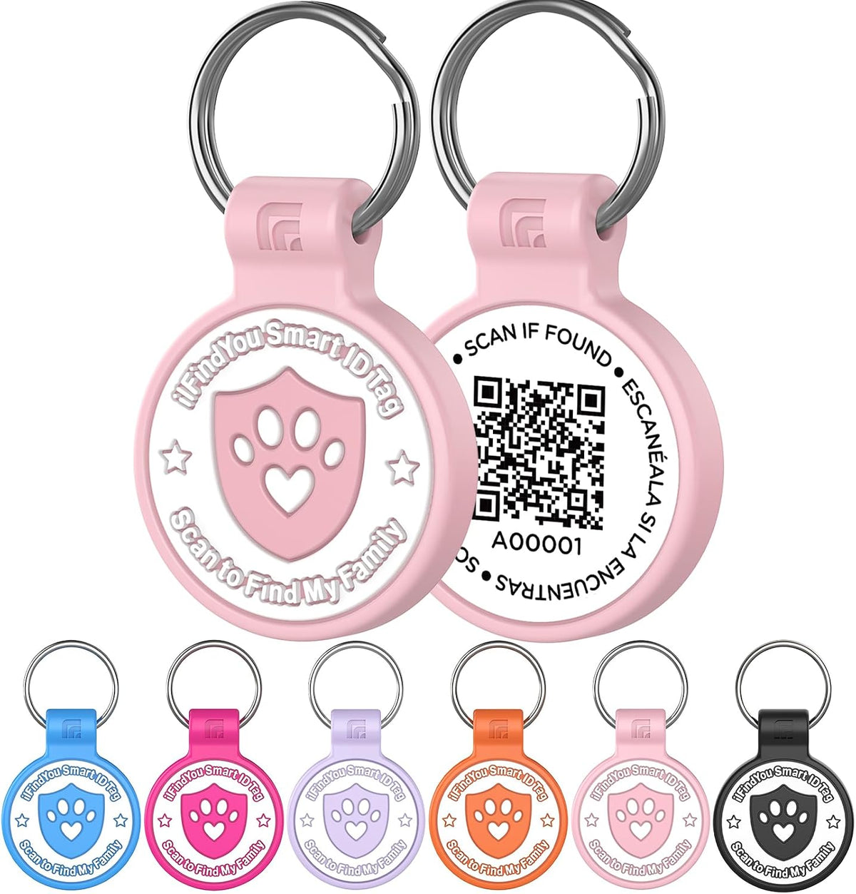 Silicone Cat Tags Personalized Small for Pet Collars, QR Code Cat Name Tags, Scan Location Alerts, Purple S - Image 10