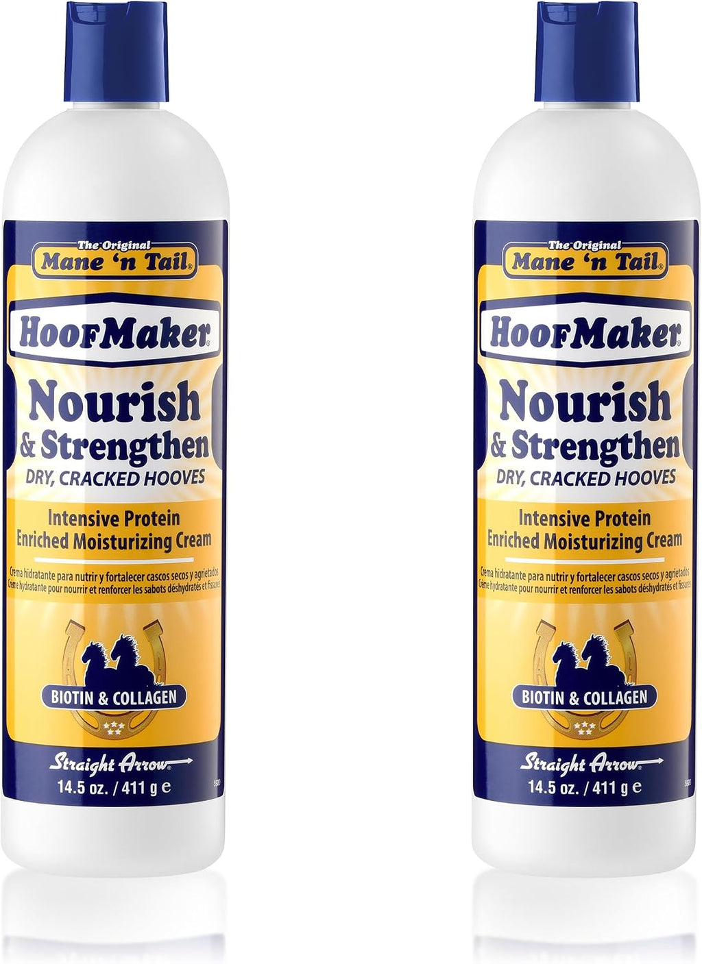Back label of Mane 'n Tail Hoofmaker Hand and Nail Therapy cream displaying complete product ingredients and directions.
