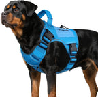 WINGOIN Tactical Dog Harness for Large Dogs, Heavy Duty No Pull Dog Harness with Handle, Adjustable Reflective Military K9 German Shepherd Big Size Dog Vest for Walking, Training, Hunting, Green (L) - Image 14