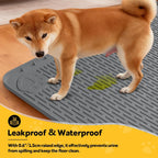 Bartuke 40x28 inch waterproof dog mat in a crate