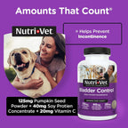 Close up of Nutri-Vet dog bladder control chewable tablets