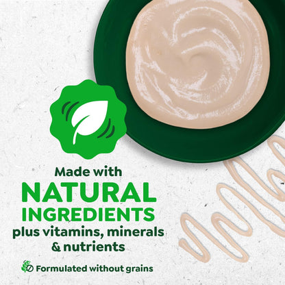 Feline Greenies Smart Purees showing creamy salmon texture