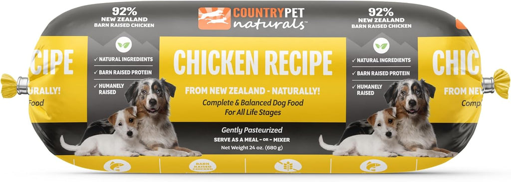 Frozen fresh dog food roll for sensitive stomach dogs