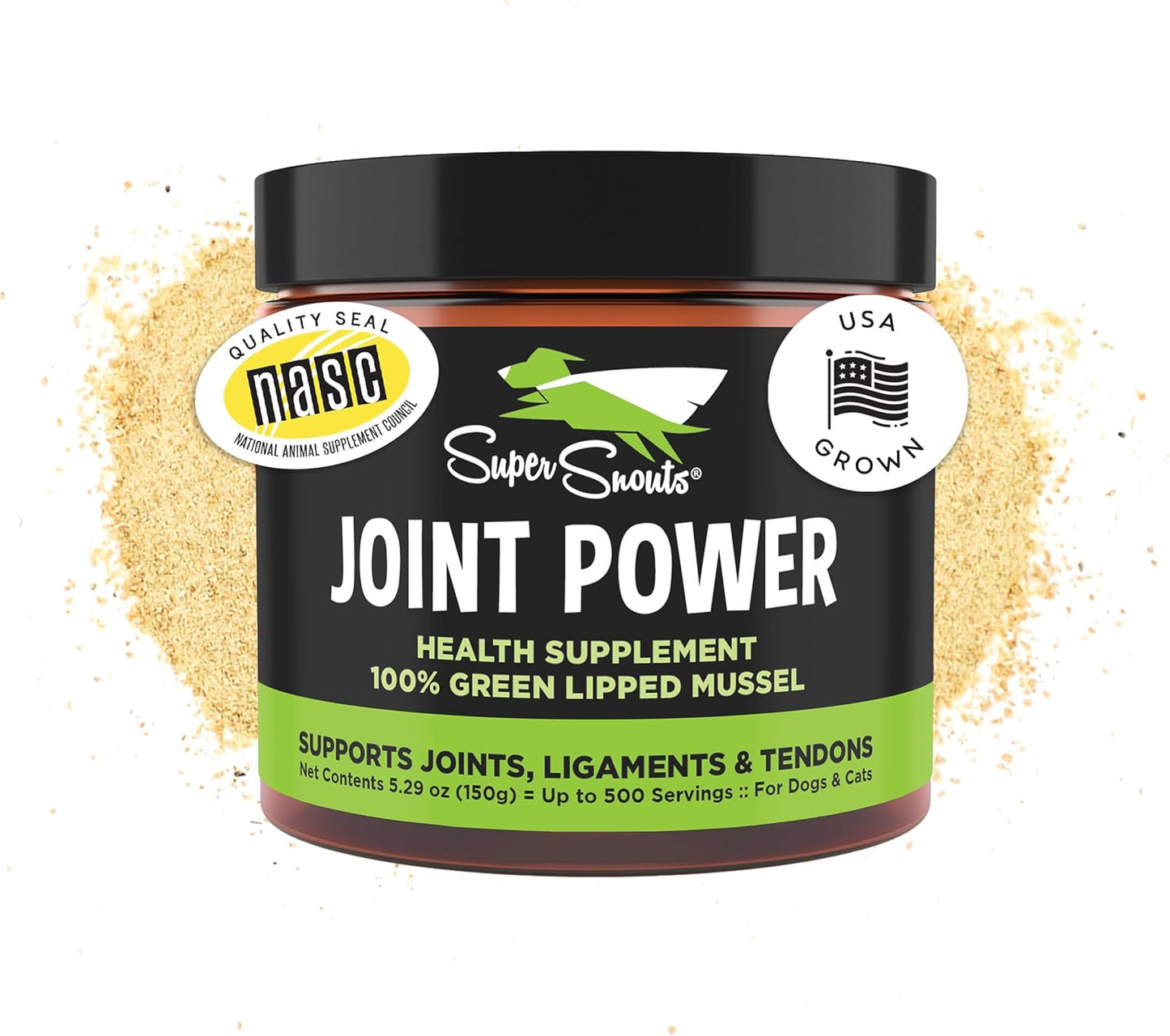 Super Snouts Joint Power dosage guide instructions on the product packaging