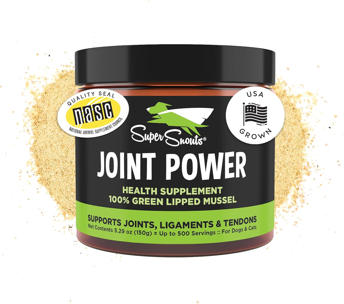 Super Snouts Joint Power dosage guide instructions on the product packaging