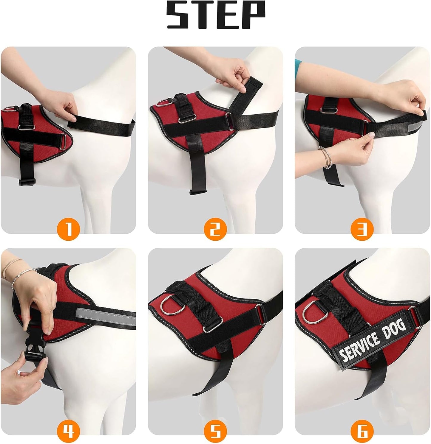 Removable Velcro patches on Mumupet small dog harness