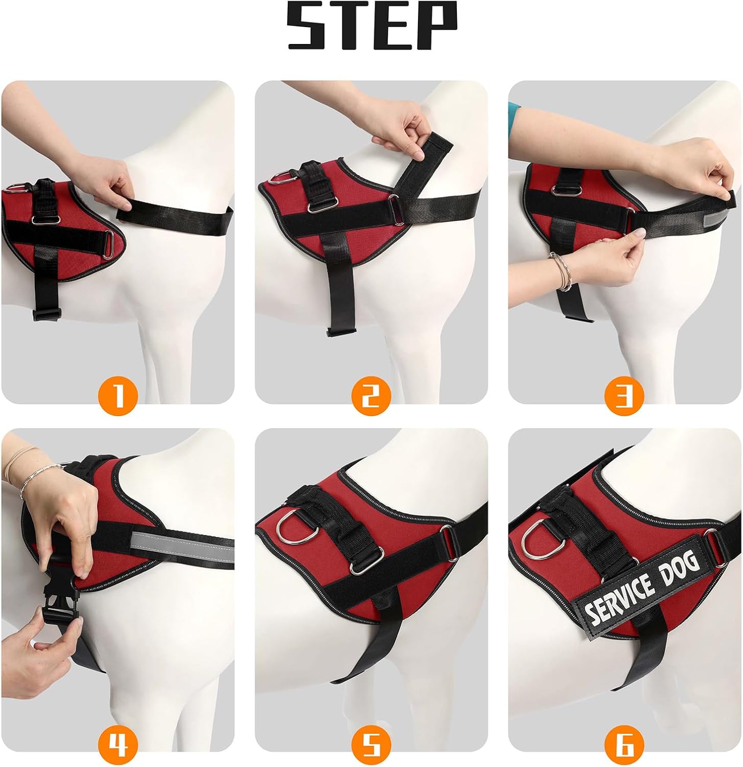 Removable Velcro patches on Mumupet small dog harness
