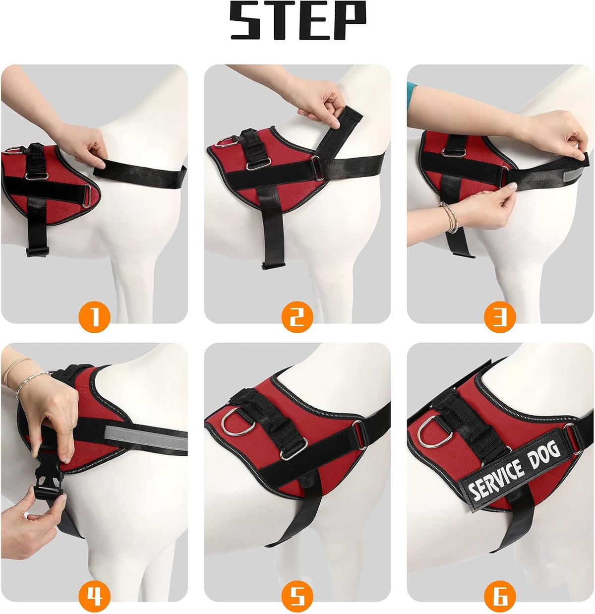 Removable Velcro patches on Mumupet small dog harness