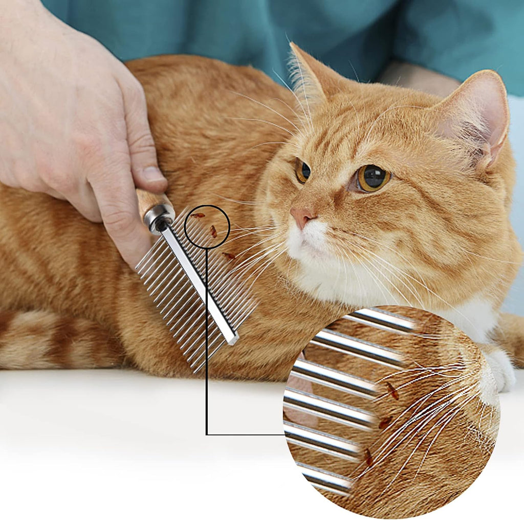 Waterproof stainless steel long teeth comb showcasing rounded safe tips