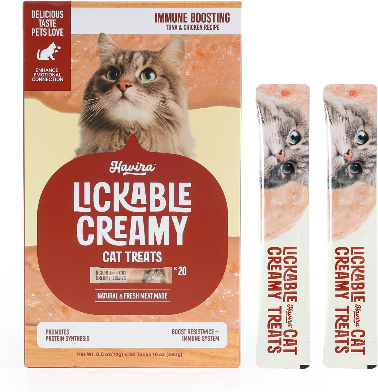 Havira Immune Support Creamy Cat Treats front view packaging box