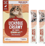 Cat enjoying Havira healthy creamy urinary support snack