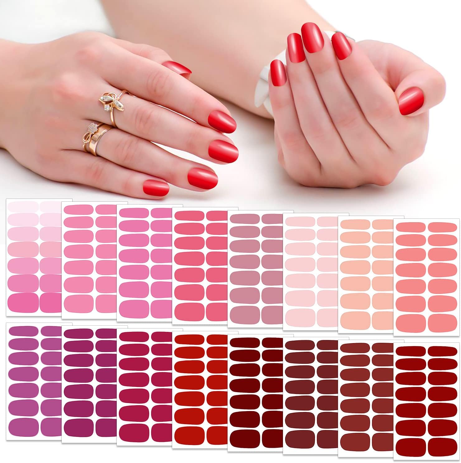 Silpecwee 16 sheets nail polish stickers front view