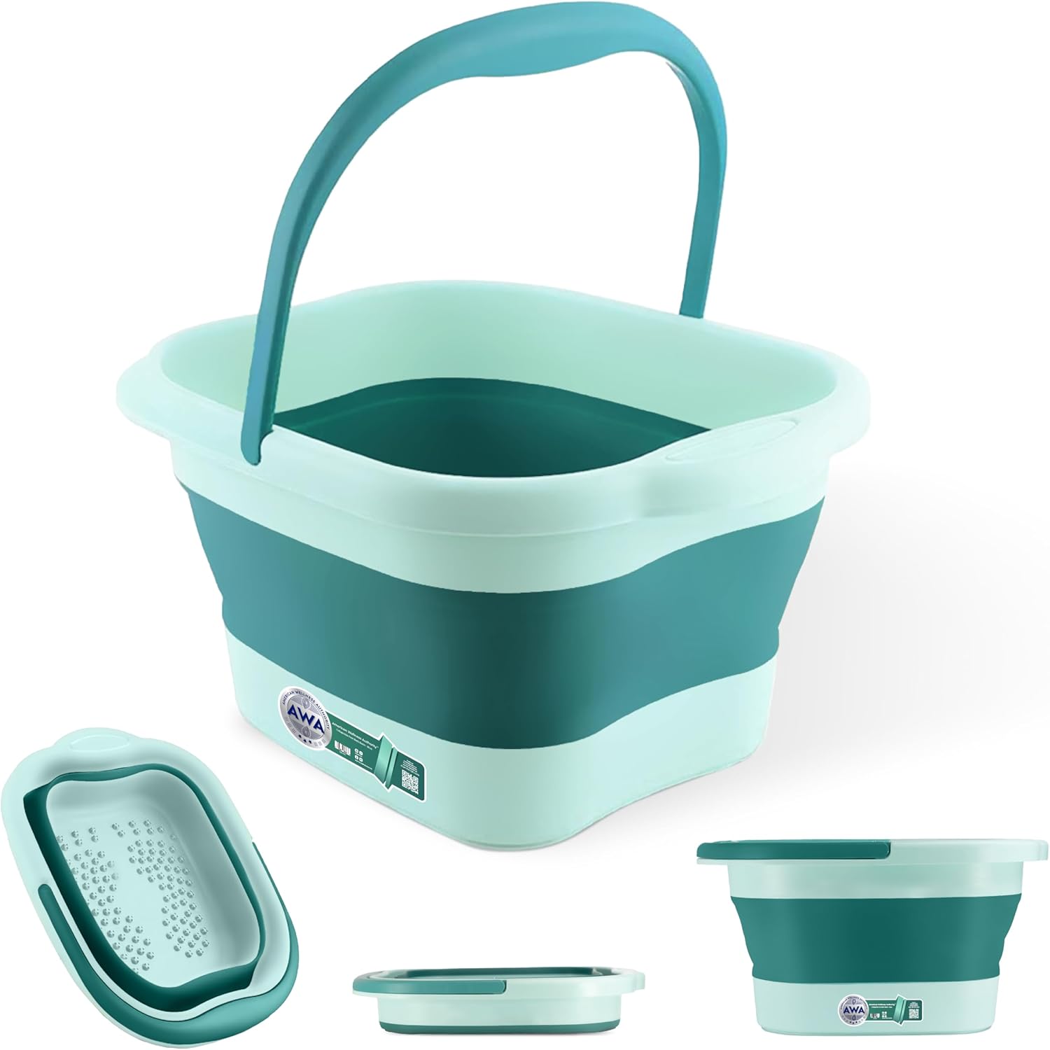 American Wellness Authority foldable foot soaking tub front view