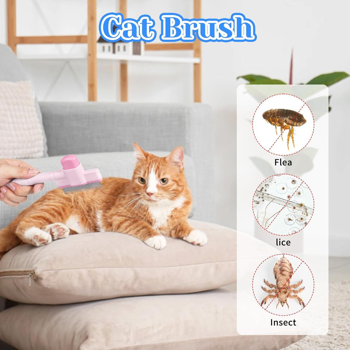LXUEJIE pet grooming set packaging layout illustrating the two piece comb contents.