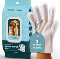 Uproot Clean QuickClean Gloves Pro front packaging view for premium waterless pet grooming.