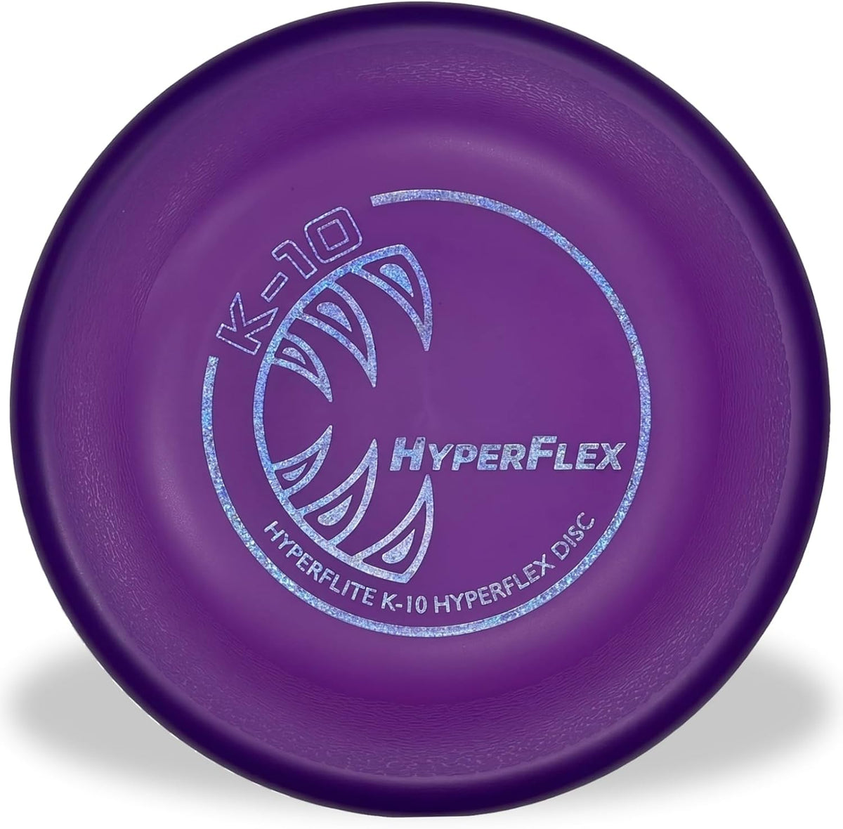 Hyperflite K-10 Hyperflex dog flying disc purple front view