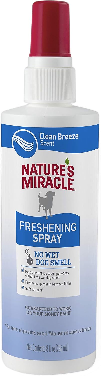 Nature's Miracle Freshening Spray For Dogs Freshens Dog's Coat Between Baths And Neutralizes Tough Odors With Sunkissed Breeze Scent, 8 Ounces - Image 11