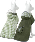 MAMORE Dog Raincoat Reversible,Waterproof Dog Rain Coat Hooded Slicker Poncho with Reflective Strip, Plaid Double Layer Rain Jacket for Small Medium Large Dogs (Light Blue, X-Small(4-9lb)) - Image 10