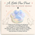 Pet Loss Sympathy Gift, Opalite Paw with Rainbow Bridge Card, in Loving Memory Keepsake, Pet Bereavement Comfort Gift, Pocket Hug for Dog Cat Loss & Grief Support for Pet Owners - Image 1