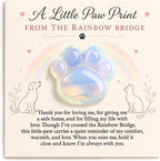 Pet Loss Sympathy Gift, Opalite Paw with Rainbow Bridge Card, in Loving Memory Keepsake, Pet Bereavement Comfort Gift, Pocket Hug for Dog Cat Loss & Grief Support for Pet Owners - Image 1