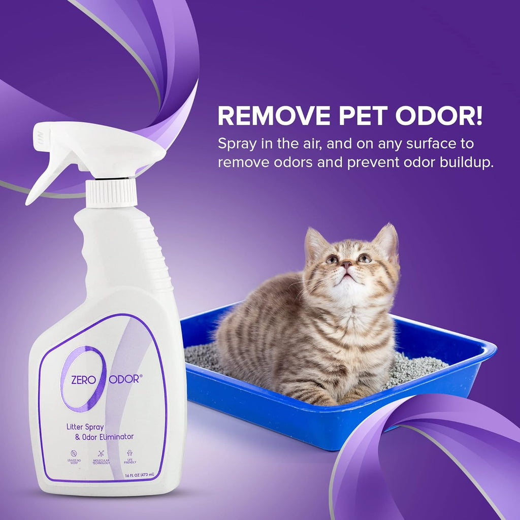 Zero Odor spray container with pet care accessories