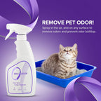 Zero Odor spray container with pet care accessories