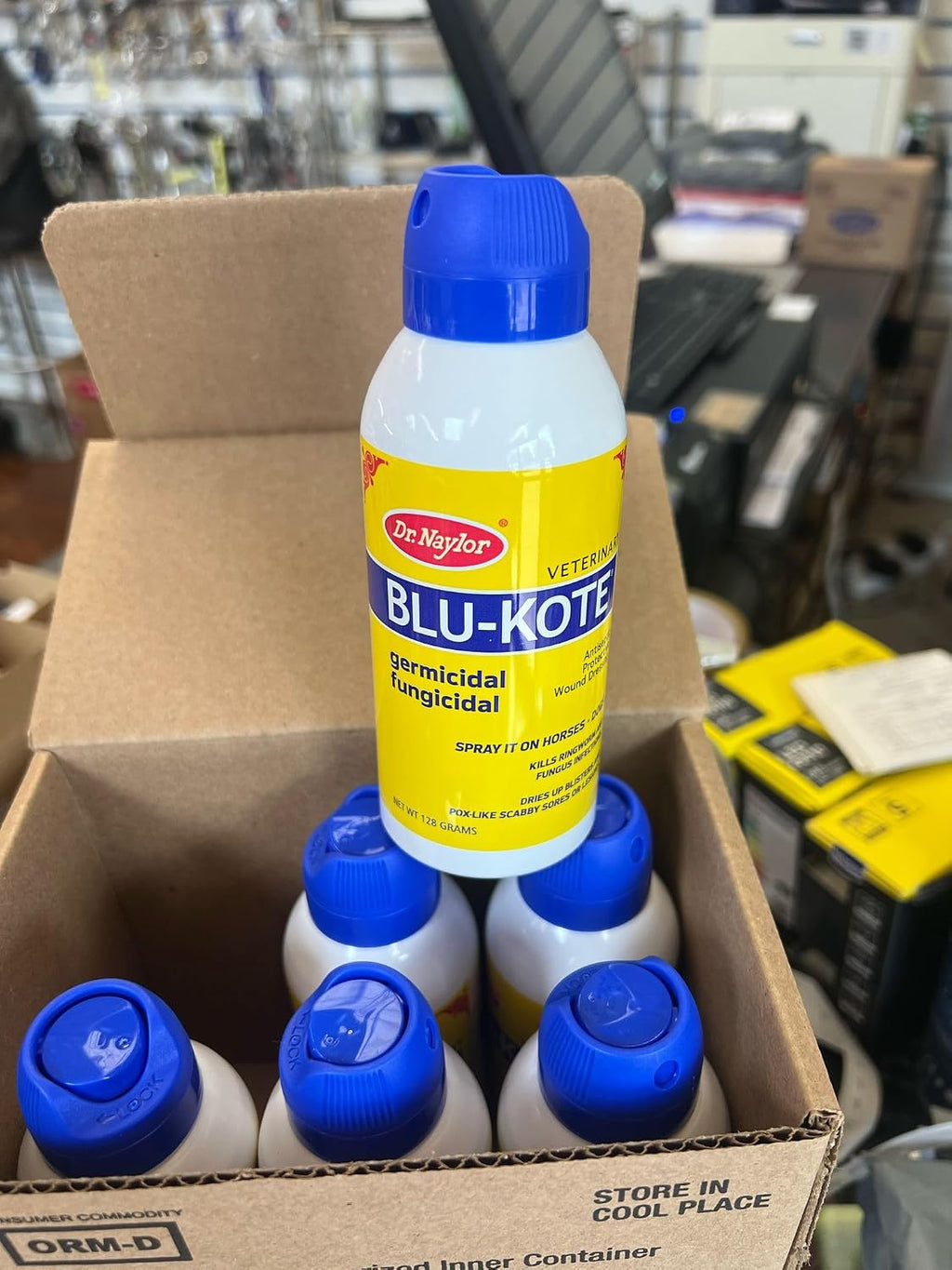 Dr. Naylor Blu-Kote spray cans side profile