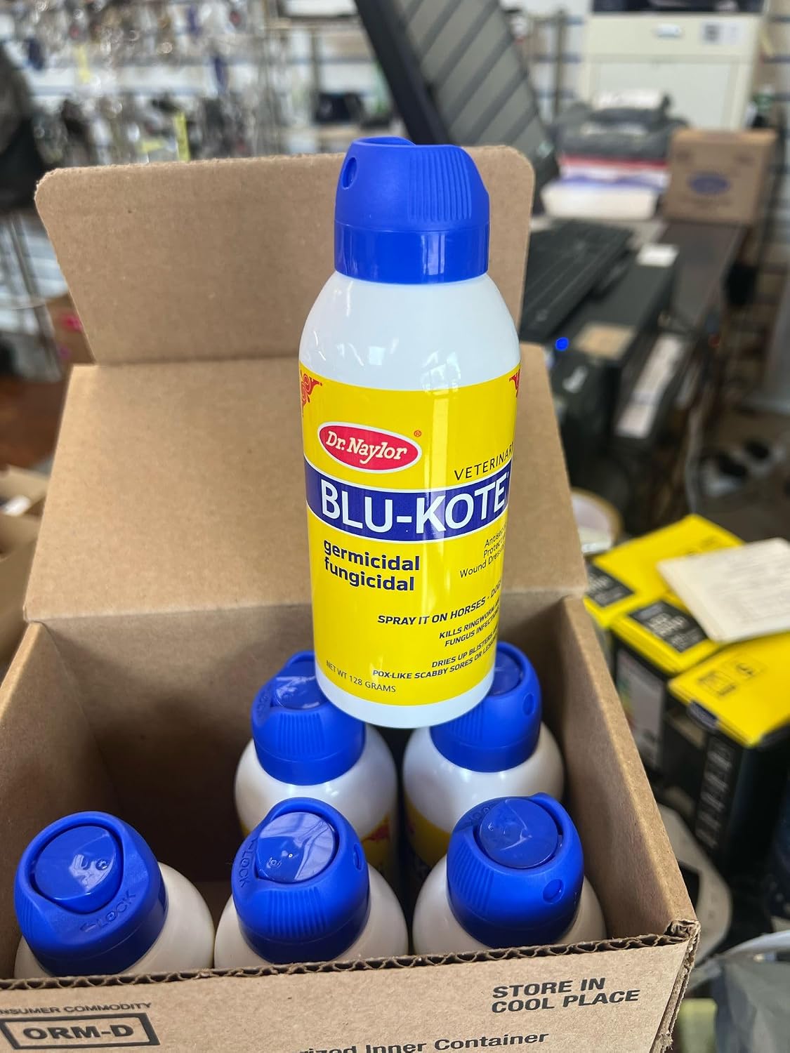 Dr. Naylor Blu-Kote spray cans side profile