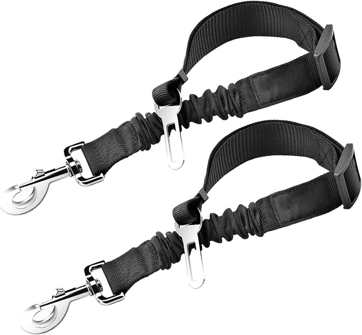 SunGrow elastic nylon dog seat belt front view