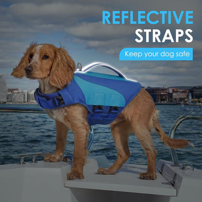 Ripstop nylon pet lifesaver coat for beach and boating activities