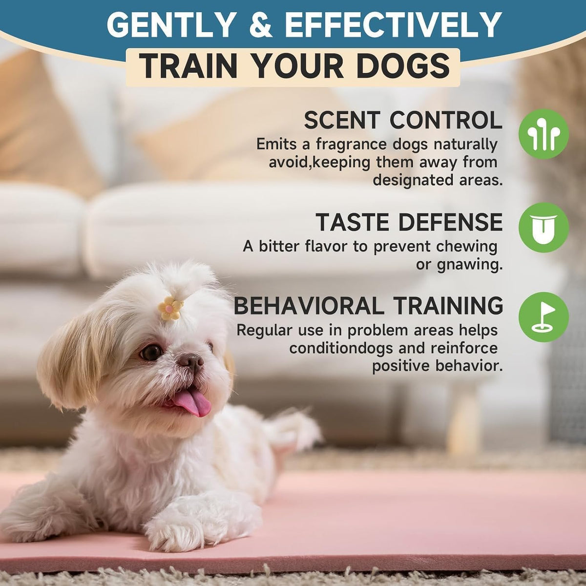 Woyamay no chew spray application for furniture protection