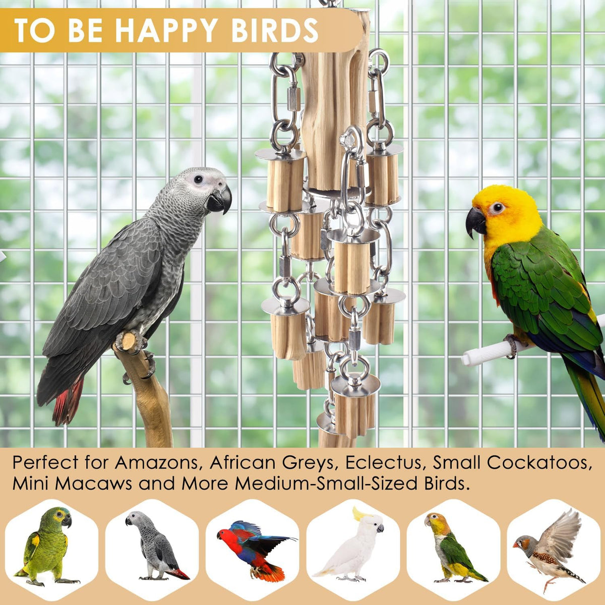 Full length dimension view of the 12.9 inch parrot toy