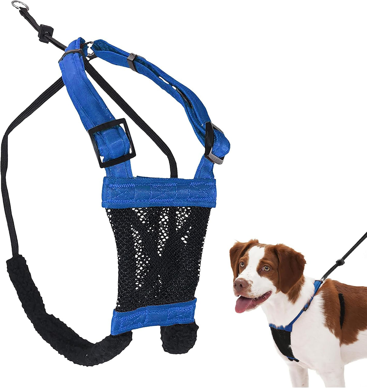 Sporn No Pull Dog Harness, Durable Nylon Mesh Harness for Large Dogs, No Choke Design, Padded Restraint Sleeves, Adjustable Fit, Easy On/Off, Large/XL for Extra Large Breeds, Black - Image 10