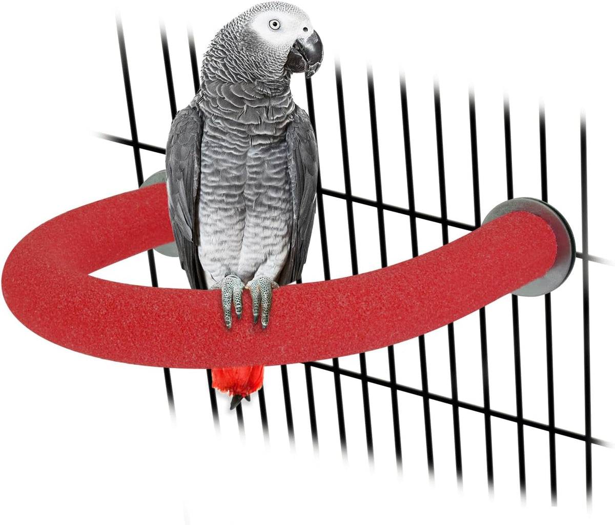 Rypet U-Shaped Large Parrot Perch, Quartz Bird Perch for Cage(Blue L) - Image 14