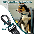 Dog securely tethered in pickup truck bed using PetBonus leash