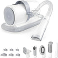 Sweetcrispy Professional Pet Grooming Vacuum Kit front view showing the main vacuum unit and the large two point five liter dust canister.