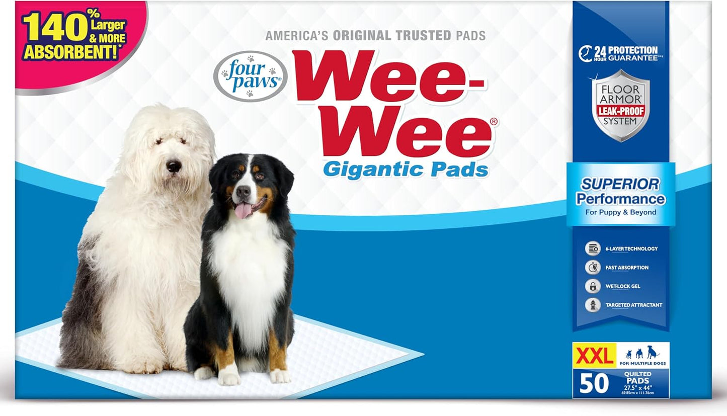 Four Paws Wee-Wee Superior Performance Pee Pads for Dogs with Runoff Barrier Edge Guard Protection, Puppy & Dog Potty Training Pads, Housebreaking Supplies, 27.5" x 44" (18 Count) - Image 10