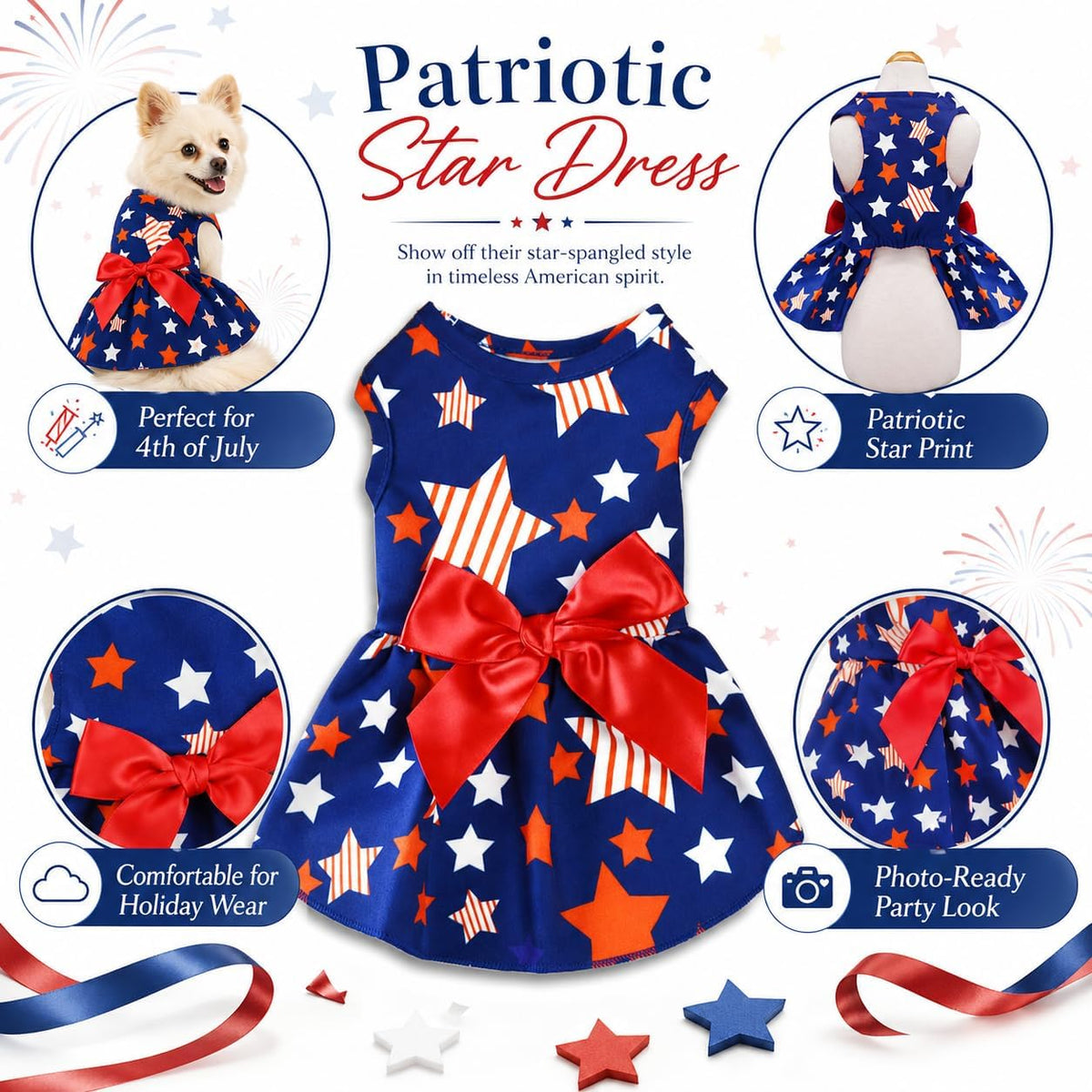 Miiemiu holiday pet costume designed for small and medium breed dogs.