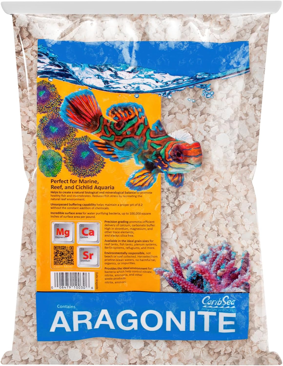 CaribSea Crushed Coral 10 pounds bag front view