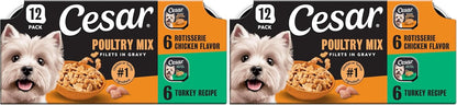 Cesar Filets in Gravy Adult Wet Dog Food Variety Package,Filet Mignon,New York Strip and Prime Rib Flavors,3.5 oz. Easy Peel Trays,Variety Pack,24 Count (Pack of 2) - Image 13