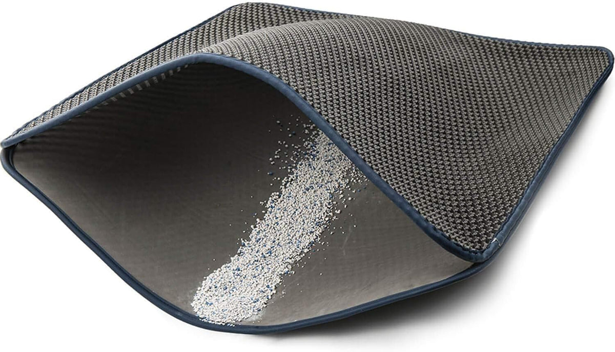 WePet 35 by 23 inch litter box rug laid flat on floor