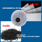Close up of the porous structure of a portable pet water dispenser purification filter.